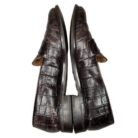 Vintage Coach Brown Leather Penny Loafers Size 8 1/2 B - Picture 3 of 10